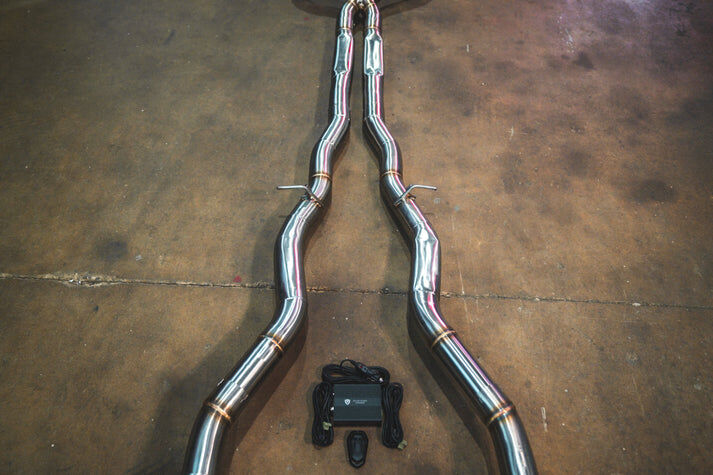 2018-2024 BMW G16, M850i 4.4L Catback T304 Stainless Steel Brushed Reuse OEM Tips by Valvetronic Designs