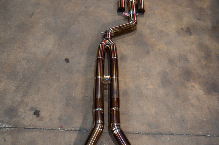2019-2025 BMW G20, M340i 3.0L Catback Grade 5 Titanium Carbon Fiber 4.0 Inch Outlet Tips by Valvetronic Designs
