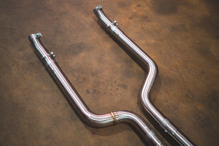 2017-2023 BMW G30, M550i 4.4L Catback Grade 5 Titanium Burnt 3.5 Inch Outlet Tips by Valvetronic Designs