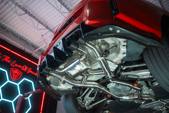 2022-2025 BMW G87, M2 3.0L Axleback T304 Stainless Steel Forged Carbon 3.5 Inch Outlet Tips by Valvetronic Designs