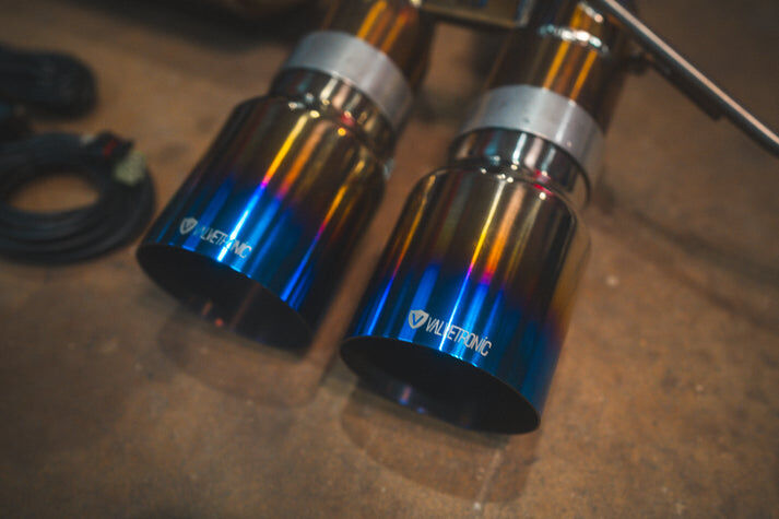 2022-2025 BMW G87, M2 3.0L Axleback Grade 5 Titanium Brushed 3.5 Inch Outlet Tips by Valvetronic Designs
