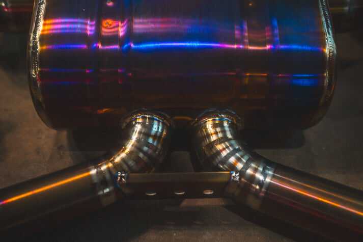 2022-2025 BMW G87, M2 3.0L Axleback Grade 5 Titanium Titanium 4.0 Inch Outlet Tips by Valvetronic Designs