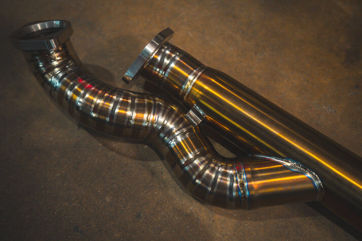 2022-2025 BMW G87, M2 3.0L Catback Grade 5 Titanium Burnt 3.5 Inch Outlet Tips by Valvetronic Designs