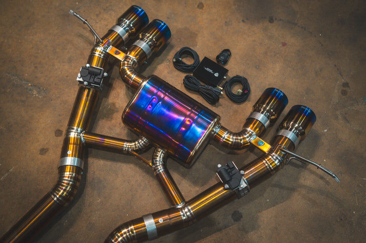 2022-2025 BMW G87, M2 3.0L Catback Grade 5 Titanium Titanium 4.0 Inch Outlet Tips by Valvetronic Designs