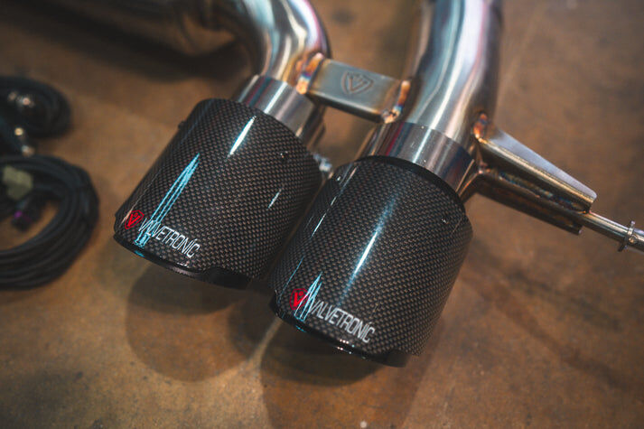 2022-2025 BMW G80,G82 M3,M4 3.0L Axleback T304 Stainless Steel Burnt 3.5 Inch Outlet Tips by Valvetronic Designs
