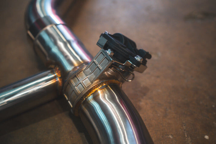 2022-2025 BMW G80,G82 M3,M4 3.0L Axleback T304 Stainless Steel Burnt 3.5 Inch Outlet Tips by Valvetronic Designs