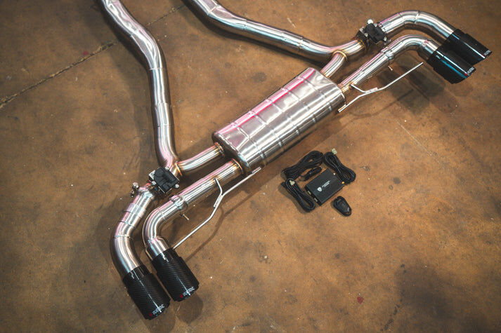 2019-2025 BMW G05 X5 4.4L Catback T304 Stainless Steel Reuses OEM Style Tips by Valvetronic Designs