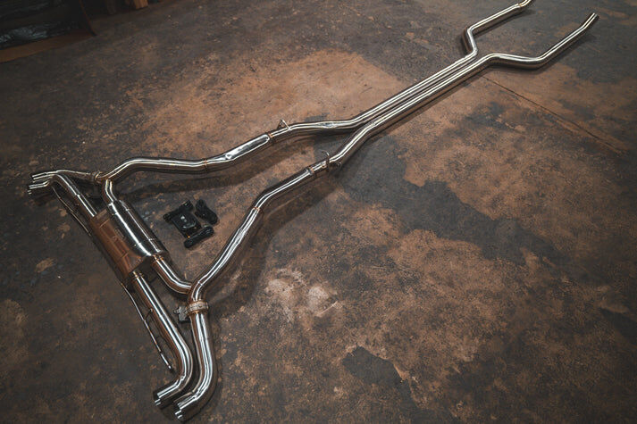 2019-2025 BMW G05 X7 4.4L Catback T304 Stainless Steel Reuses OEM Style Tips by Valvetronic Designs
