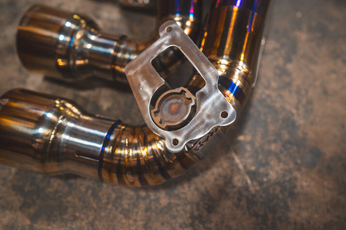 2020-2025 Chevy Corvette C8 Stingray, 6.2L , Catback Grade 5 Titanium Titanium 4.0 Inch Outlet Tips by Valvetronic Designs