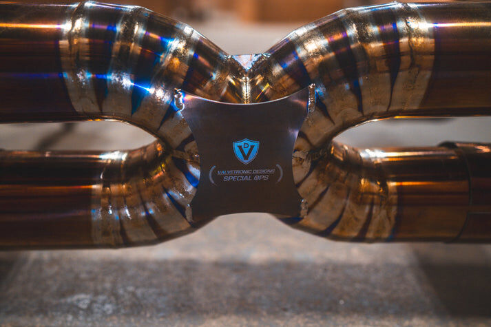 2020-2025 Chevy Corvette C8 Stingray, 6.2L , Catback Grade 5 Titanium Titanium 4.0 Inch Outlet Tips by Valvetronic Designs
