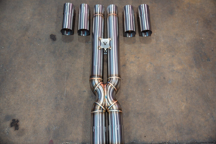 2015-2023 Dodge Challenger,Charger SRT Hellcat 6.2L, T304 Stainless Steel 4.0 Inch Outlet Tips by Valvetronic Designs