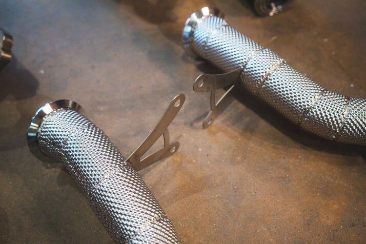 2009-2015 Ferrari 458 Italia 4.5L Full Exhaust System With Free Flow Headers, Grade 5 Titanium OEM Style Tips by Valvetronic Designs