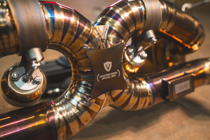 2015-2019 Ferrari 488 GTB,Spider 3.9L Catback Grade 5 Titanium Bespoke OEM Style Valvetronic Tips by Valvetronic Designs