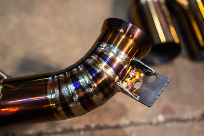 2012-2025 Ferrari F12 Berlinetta 6.3L Full Exhaust System, Grade 5 Titanium Titanium Bespoke OEM Style Valvetronic Tips by Valvetronic Designs