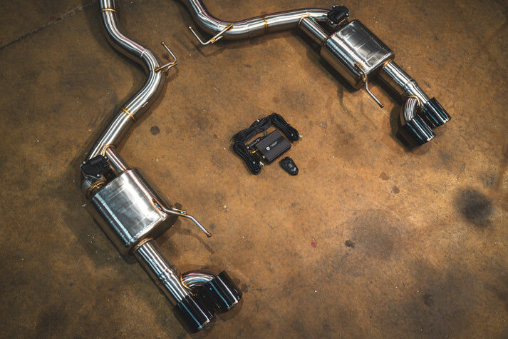 2015-2025 Ford S550,S650 Mustang GT, 5.0L Catback T304 Stainless Steel 3.5 Inch Outlet Tips by Valvetronic Designs