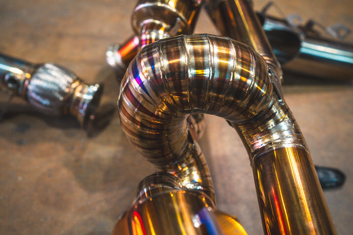 2015-2020 Lamborghini LP-580, LP-610 Huracan 5.2L Valved Catback Exhaust System , Grade 5 Titanium Reuses OEM Tips by Valvetronic Designs