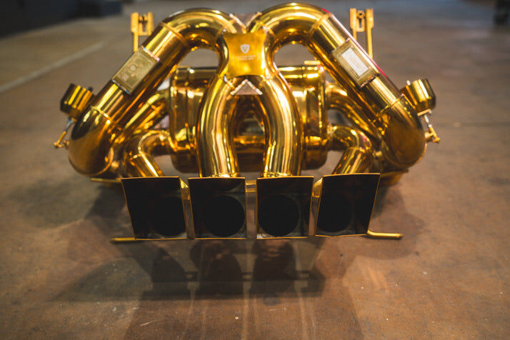 2011-2016 Lamborghini LP 700-4 6.5L Full Exhaust System, Grade 5 Titanium Bespoke OEM Style Valvetronic Tips by Valvetronic Designs