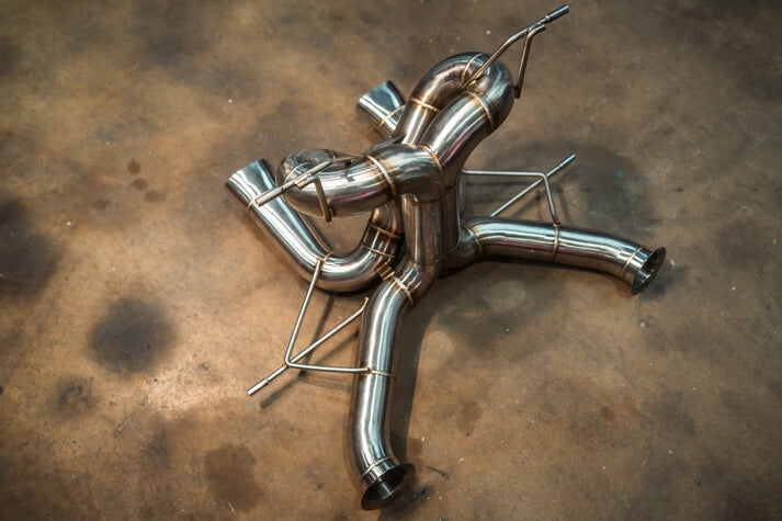 2024-2025 Lamborghini Revuelto 6.5L F1 Catback Exhaust, T304 Stainless Steel Reuse OEM Tips by Valvetronic Designs