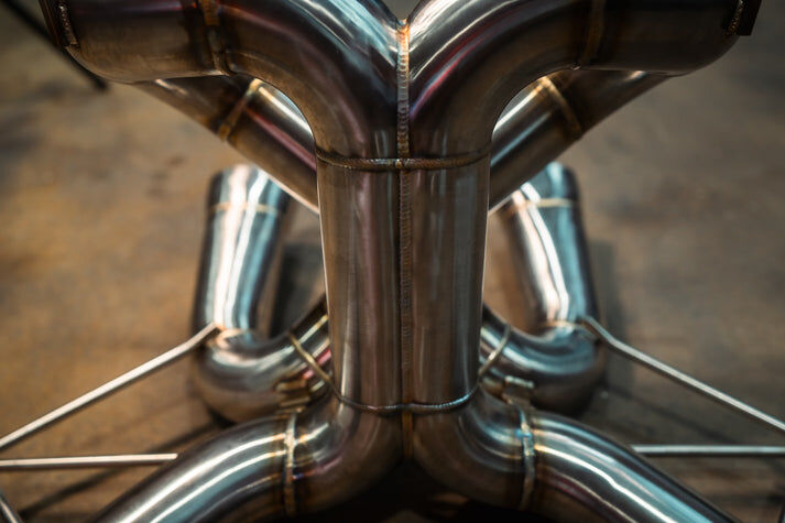2024-2025 Lamborghini Revuelto 6.5L F1 Catback Exhaust, T304 Stainless Steel Reuse OEM Tips by Valvetronic Designs