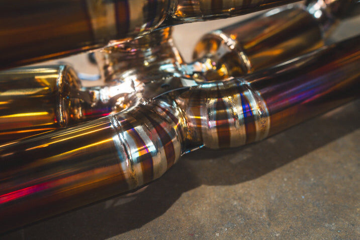 2021-2025 Lamborghini Huracan STO 5.2L Valved Catback Exhaust, Grade 5 Titanium Bespoke OEM Style Valvetronic Tips by Valvetronic Designs