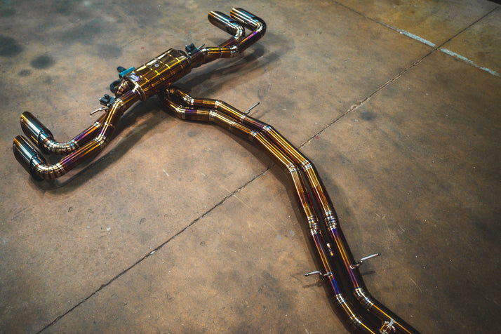 2018-2025 Lamborghini Urus 4.0L, Catback Grade 5 Titanium Bespoke OEM Style Valvetronic Tips by Valvetronic Designs