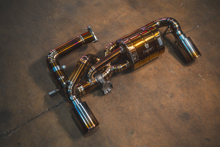 2021-2025 Lotus Emira 2.0,3.5L, Catback Grade 5 Titanium Titanium 3.5 Inch Outlet Tips by Valvetronic Designs