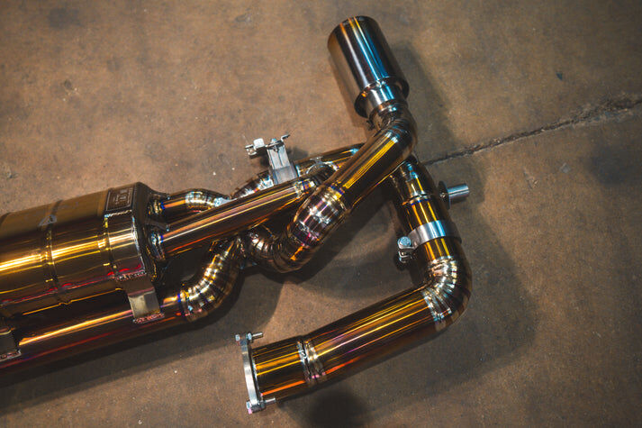 2021-2025 Lotus Emira 2.0,3.5L, Catback Grade 5 Titanium Titanium 3.5 Inch Outlet Tips by Valvetronic Designs
