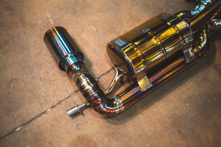 2021-2025 Lotus Emira 2.0,3.5L, Catback Grade 5 Titanium Titanium 3.5 Inch Outlet Tips by Valvetronic Designs