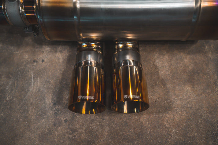 2010-2021 Lotus Evora 3.5L, Full Exhaust System With Free Flow Headers, Grade 5 Titanium Titanium 3.5 Inch Outlet Tips by Valvetronic Designs