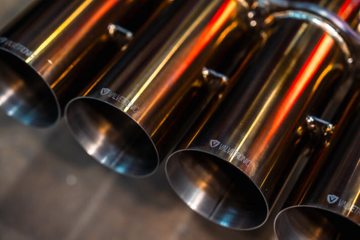 2020-2025 Maclaren 765LT 4.0L, F1 Catback Exhaust, Grade 5 Titanium Titanium Bespoke 3.5 Inch Outlet Tips by Valvetronic Designs
