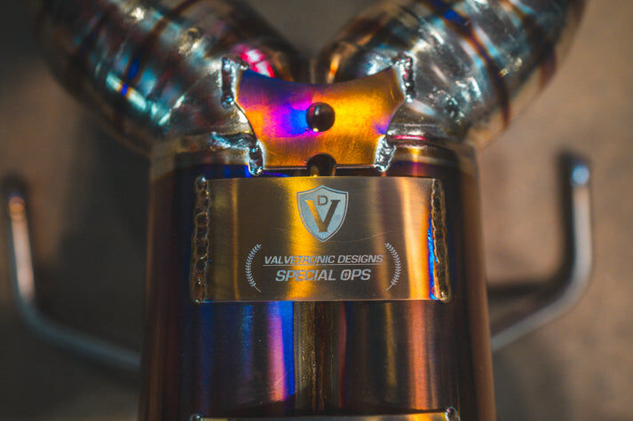 2022-2025 Maclaren Artura 3.0L, F1 Catback Exhaust, Grade 5 Titanium Titanium Bespoke 3.5 Inch Outlet Tips by Valvetronic Designs