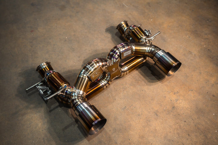 2020-2025 Maserati MC20 3.0L, Catback Grade 5 Titanium Titanium Bespoke 3.5 Inch Outlet Tips by Valvetronic Designs