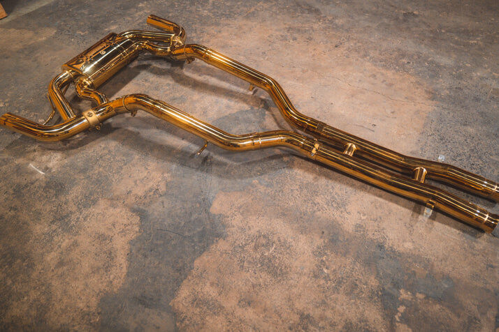 2015-2021 Mercedes AMG GT 4.0L, Full Exhaust System, Grade 5 Titanium Reuse OEM by Valvetronic Designs
