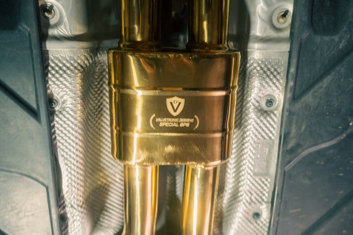 2010-2014 Mercedes W204 C 63 6.3L, Catback T304 Stainless Steel Finished in Anodized Gold, Bespoke OEM Style Valvetronic Tips by Valvetronic Designs