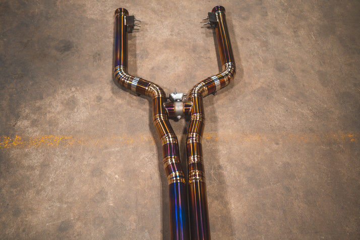 2015-2024 Mercedes W205 C 63 4.0L, Catback Grade 5 Titanium Bespoke OEM Style Valvetronic Tips by Valvetronic Designs