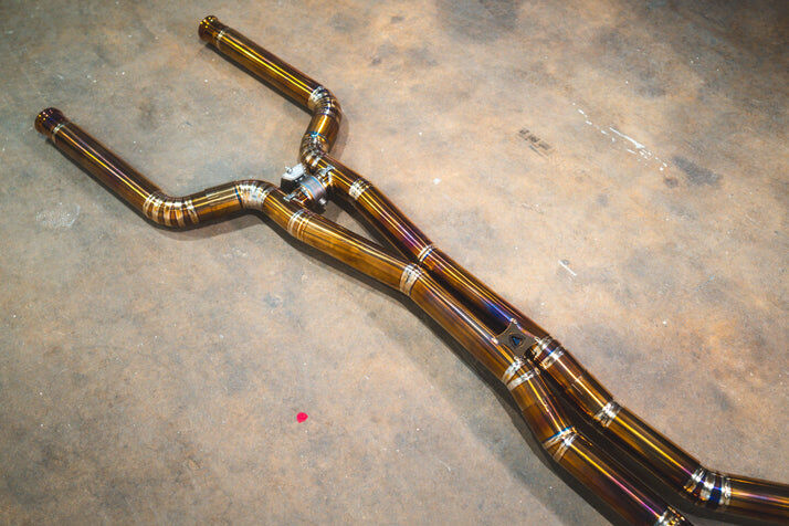 2007-2015 Mercedes W213 E 63 4.0L, Catback Grade 5 Titanium Bespoke OEM Style Valvetronic Tips by Valvetronic Designs