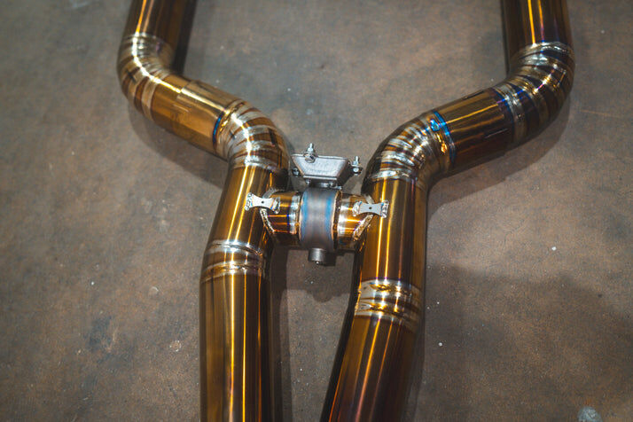 2007-2015 Mercedes W213 E 63 4.0L, Catback Grade 5 Titanium Bespoke OEM Style Valvetronic Tips by Valvetronic Designs