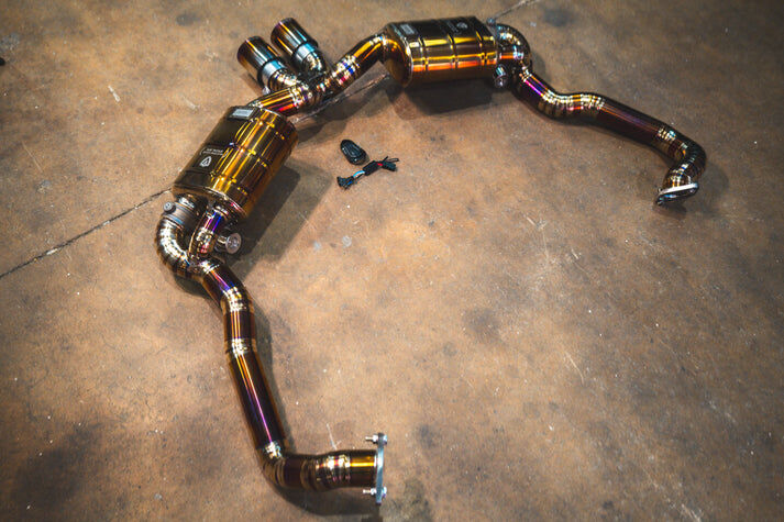 2012-2016 Porsche 981 Boxster, Cayman, 2.7/3.4L Full Exhaust System With Free Flow Headers, Grade 5 Titanium by Valvetronic Designs