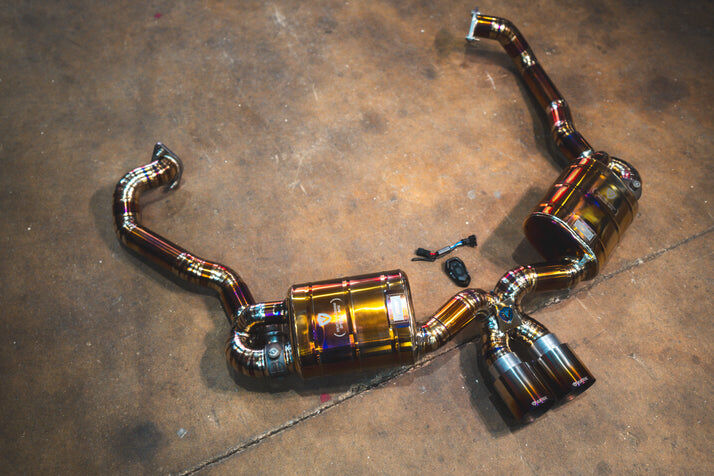 2012-2016 Porsche 981 Boxster, Cayman, 2.7,3.4L, Catback Grade 5 Titanium Titanium 3.5 Inch Outlet Tips by Valvetronic Designs