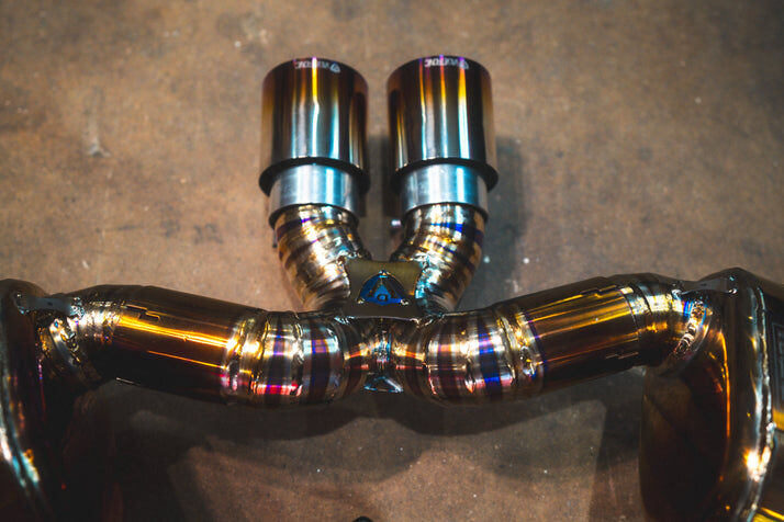 2012-2016 Porsche 981 Boxster, Cayman, 2.7,3.4L, Catback Grade 5 Titanium Titanium 3.5 Inch Outlet Tips by Valvetronic Designs