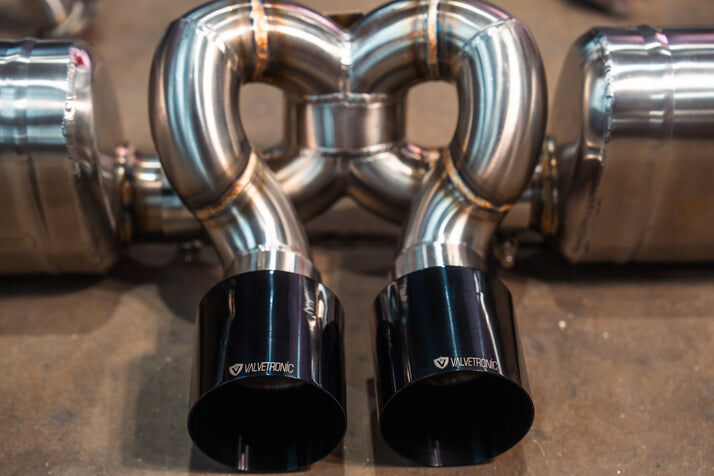 2016-2019 Porsche 991 GT3,GT3RS 3.8,4.0L, Full Exhaust System With Free Flow Headers, T304 Stainless Steel 4.0 Inch Outlet Tips by Valvetronic Designs