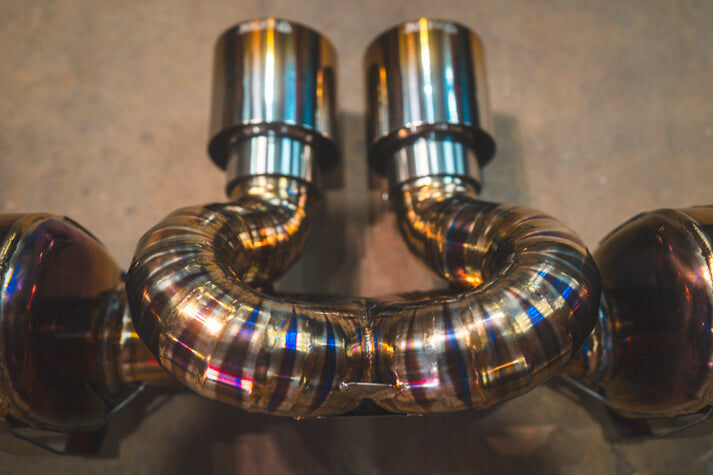 2016-2019 Porsche 991 GT3,GT3RS 3.8,4.0L, Full Exhaust System With Free Flow Headers, Grade 5 Titanium 4.0 Inch Outlet Tips by Valvetronic Designs