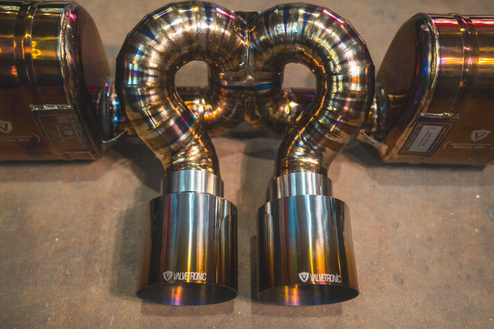 2016-2019 Porsche 991 GT3,GT3RS 3.8,4.0L, Catback Grade 5 Titanium 4.0 Inch Outlet Tips by Valvetronic Designs