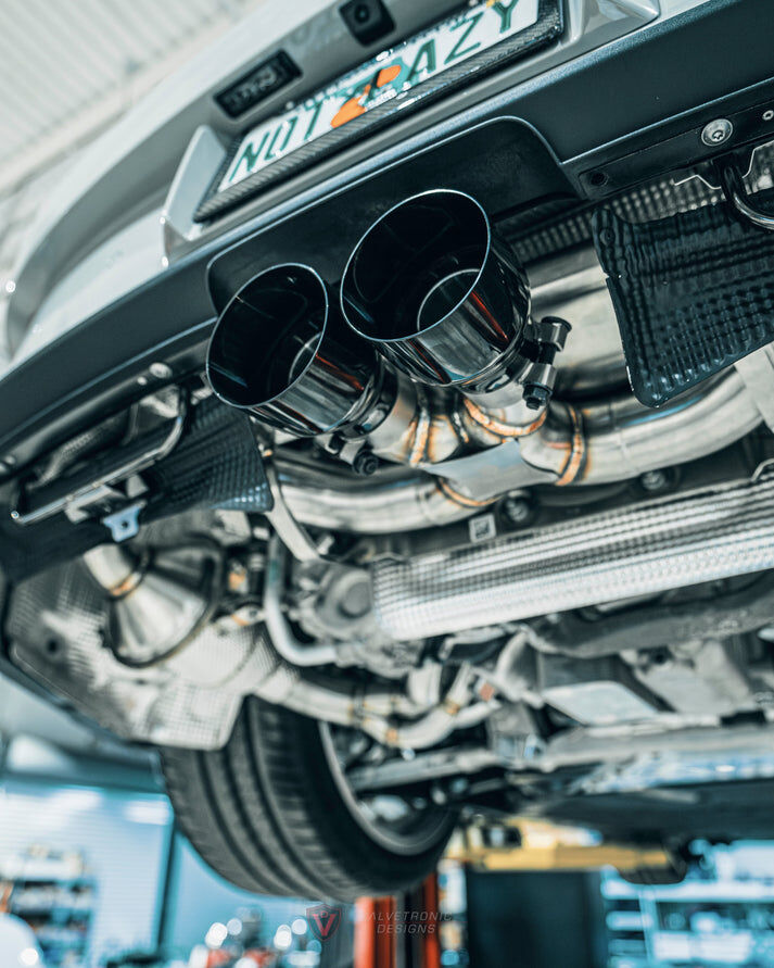 2020-2025 Porsche 992 911 GT3,GT3RS 4.0L, Catback T304 Stainless Steel 4.0 Inch Outlet Tips by Valvetronic Designs
