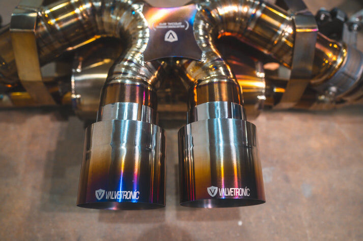 2020-2025 Porsche 992 911 GT3,GT3RS 4.0L, Catback Grade 5 Titanium Titanium 4.0 Inch Outlet Tips by Valvetronic Designs