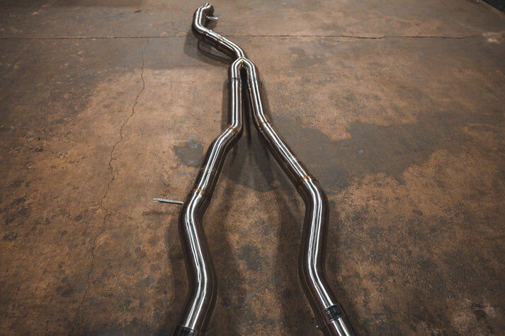 2020-2025 Toyota A90 Supra 3.0L, Catback T304 Stainless Steel Brushed 5.0 Inch Outlet Tips by Valvetronic Designs