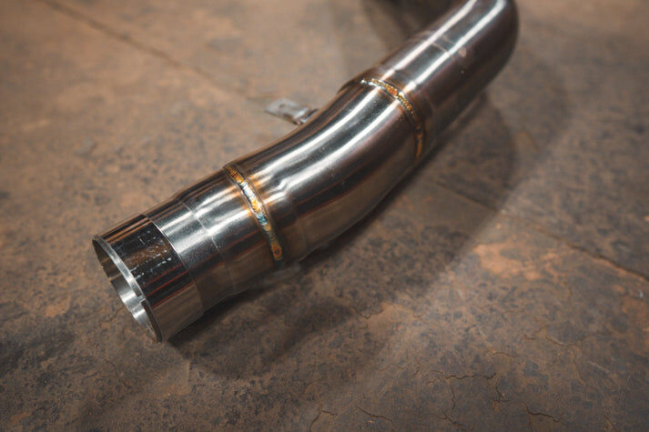 2020-2025 Toyota A90 Supra 3.0L, Catback T304 Stainless Steel Brushed 5.0 Inch Outlet Tips by Valvetronic Designs