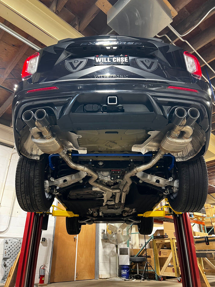Universal Muffler Kit, Single Inlet Dual Outlet, 63MM 2.5 Inch 2 Mufflers by Valvetronic Designs