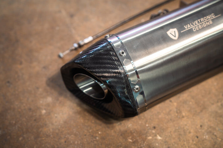 Universal Bike Valved Straight Muffler Kit 1.5 Inch by Valvetronic Designs