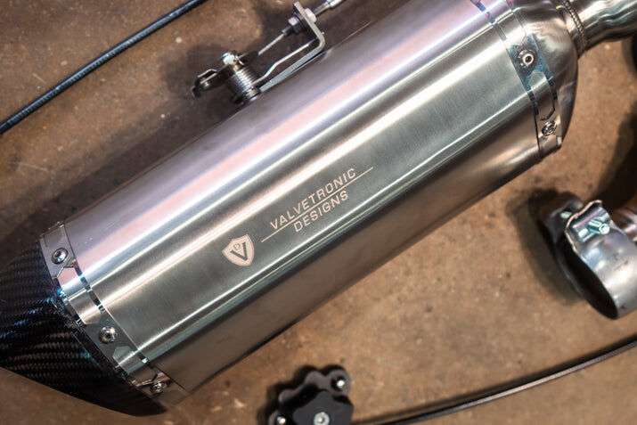 Universal Bike Valved Straight Muffler Kit 2.0 Inch by Valvetronic Designs